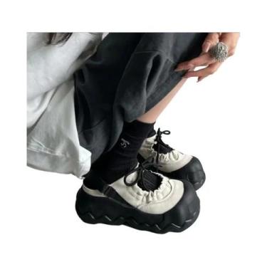 Imagem de Sandálias Femininas Mary Jane De Verão Com Salto Grosso De 5CM, Renda 