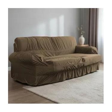 Imagem de Capa Para Sofá Retrátil E Reclinável 4 Lugares - BELCAPAS, Caqui