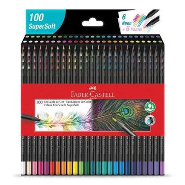 Imagem de Lápis de Cor Ecolápis Supersoft 1207100 100 Cores - Faber Castell
