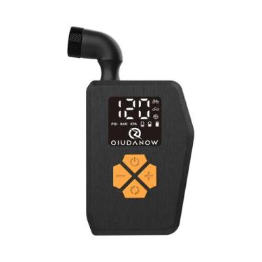 Imagem de Bomba De Ar Elétrica Portátil Mini Laranja 120PSI Para Pneus De Bicicl