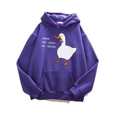 Imagem de Moletom Masculino Oversized Com Capuz, Estilo Hip Hop, Estampa Peace W