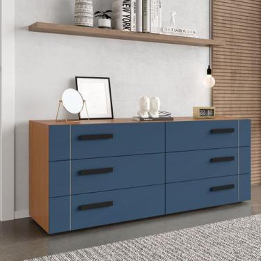 Imagem de Cômoda 6 Gavetas 150cm Com Design Elegante E Acabamento Em Pintura Uv 