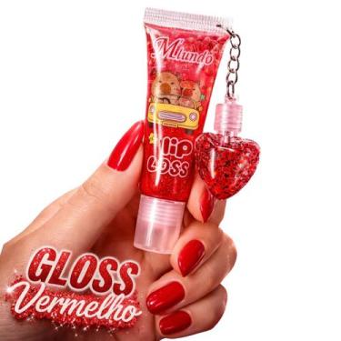 Imagem de Lip Gloss Infantil Capivara Brilho Lábial Brilho + Chaveiro - - EA ACE