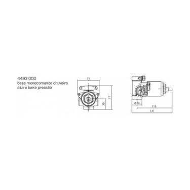 Imagem de Base Deca Chuveiro Monocomando 1/2" E 3/4"