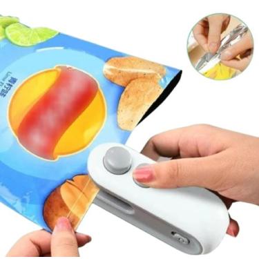 Imagem de Mini Seladora Portátil Recarregável USB para Embalagens Plásticas  Man