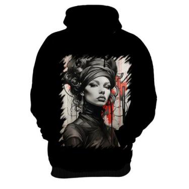 Imagem de Blusa de Frio Pintura a Carvão Mulher Arte Esfumaçada 6 - Kasubeck Sto