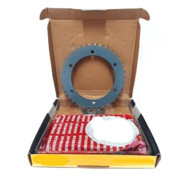 Imagem de Kit relação transmissão tornado xr 250 xr250 aço 1045 novo 0242 - ZMT