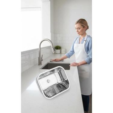 Imagem de Tanque Inox Escovado 50x40cm - Alta Durabilidade - Congratulations Sto