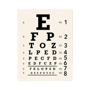 Imagem de Pôster Gráfico De Teste De Visão Snellen, Quadro De Optometria, Pintur