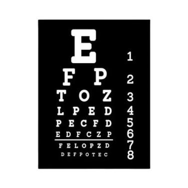 Imagem de Pôster Gráfico De Teste De Visão Snellen, Quadro De Optometria, Pintur