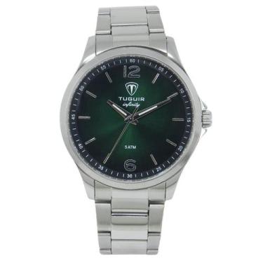 Imagem de Relógio Masculino Aço Tuguir Infinity TGI37220 Prata Verde