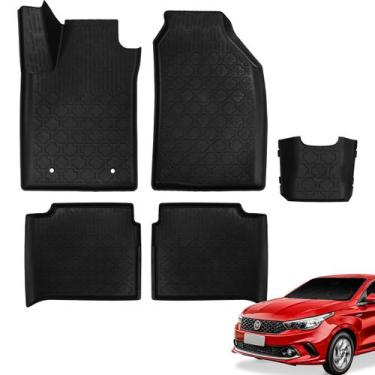 Imagem de Kit Tapete Bandeja Fiat Argo 2018 Até 2026 Borda Alta 5pçs - GRID