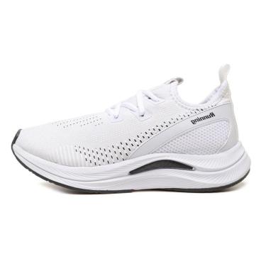 Imagem de Tenis Feminino Esportivo Nylon Respiravel Running Corrida Caminhada Solado Alto Cadarço...