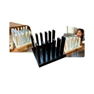 Imagem de Suporte Organizador De Tampas Tupperware Porta Tampas Plástico e Vidro