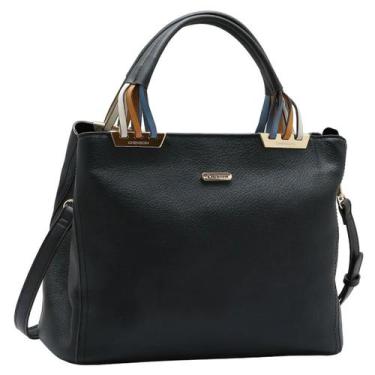 Imagem de Bolsa Chenson Feminina Satchel Grande Elegante Moderna 3485236, Preto