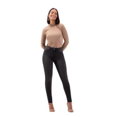 Imagem de Calça Jeans Feminina Elastano Fit For Me Lunender, Preto, M