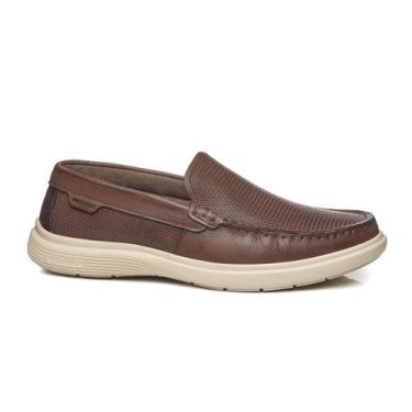 Imagem de Mocassim Pegada Masculino em Couro 142202, Pinhao, Brown, 39
