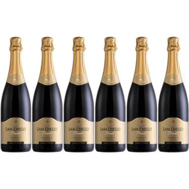 Imagem de Espumante Brut Branco Charmat San Diego 750mL Caixa 6Un - Castellamare