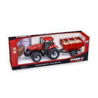 Imagem de Trator Brinquedo Graneleiro Com Carretinha Magnum Case - Usual Brinque