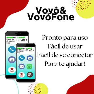 Imagem de Celular samsung vovô&vovófone 32gb 4g icones grandes zap, Preto