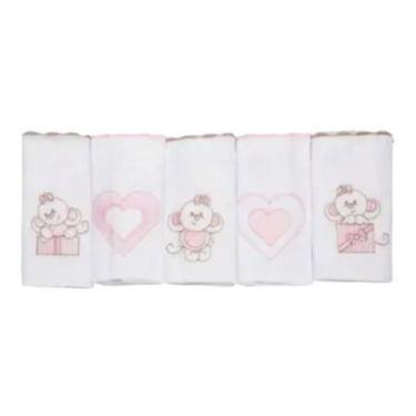 Imagem de Kit Fralda Luxo Estampada 5 Unidades Inconfral Menina