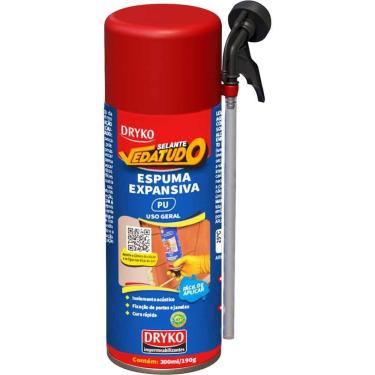 Imagem de Espuma Expansiva de Poliuretano Vedatudo para Fixação Isolamento e Enchimento Amarelo Dryko