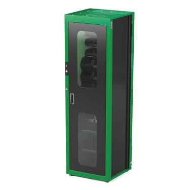 Imagem de Armário para Ferramentas Smart System 1 Porta com 29 Caixas Plásticas Bin Visor Verde Tramontina