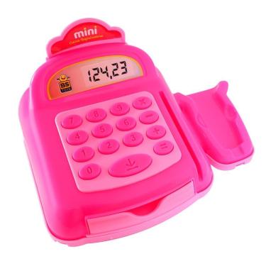 Imagem de Brinquedo Educativo Mini Caixa Registradora Infantil com Moedas Cartão e Bip Bs Toys
