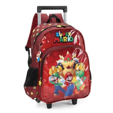 Imagem de Mochila De Carrinho Super Mario Bros Vinho - Luxcel
