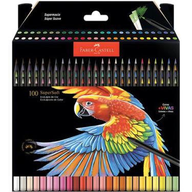 Imagem de Lápis De Cor SuperSoft Faber Castell 100 Cores Profissional - Faber-Ca