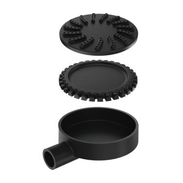 Imagem de Queimador de Fogão Industrial Palmatoria Curto Completo Alta Pressão 13cm Chama Ampla Ferro Fundido Libaneza
