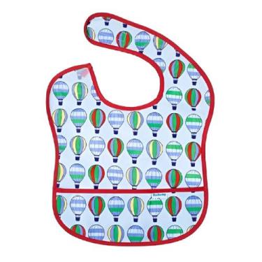 Imagem de Babador para bebê Infantil impermeável standard Balões azul com cata-m