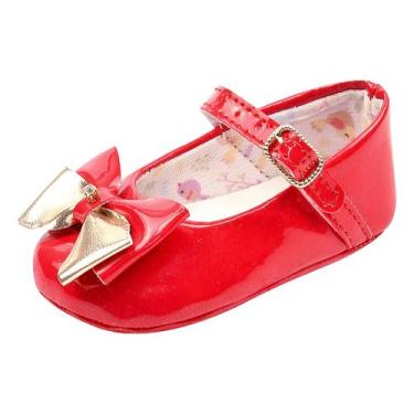 Imagem de Sapatilha para Bebê Lugui Baby Menina Pássaros Vermelho, Vermelho, 17