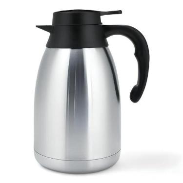 Imagem de Garrafa Térmica Inox Escovado 1500ml Preta Cafés e Chás - Mood - Goede