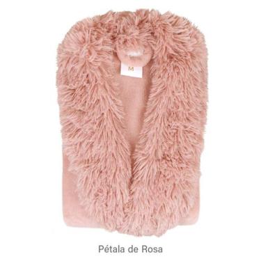 Imagem de Roupão Infantil Sofisticata Gola Pelos Pétalas Rosa 03 a 5 anos Atlânt