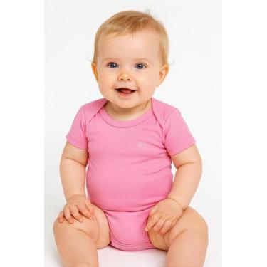 Imagem de Body Bebê Rosa em Meia Malha 100% Algodão Revedor, P