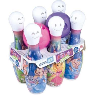 Imagem de Jogo de Boliche Infantil Super Boliche Menina 6 Pinos e 2 Bolas Brinqu