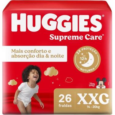 Imagem de Fraldas descartaveis huggies supreme care mega xxg c/26 und