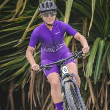 Imagem de Macaquinho de Ciclismo Feminino Márcio May Moove Siena Manga Curta For