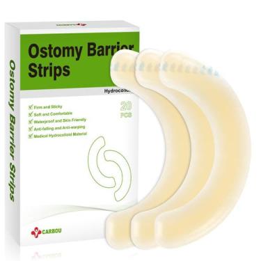 Imagem de Tiras de barreira para ostomia CARBOU Elastic, 20 unidades, grau médic