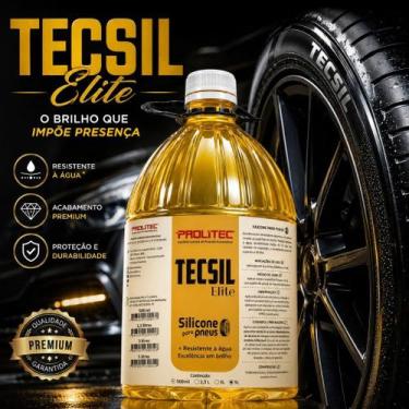 Imagem de Silicone Para Pneus TECSIL Elite Pretinho Automotivo Brilho Intenso e 