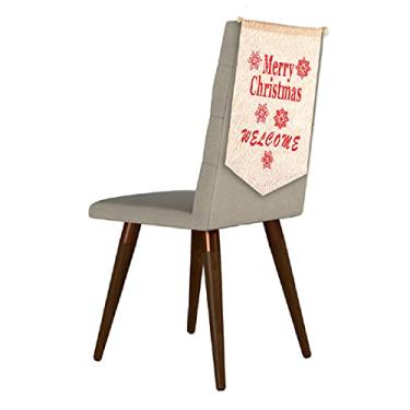 Imagem de Magizi by Tuut, Estandarte Linho Silk de Natal, Capa de cadeira 30,5x46cm