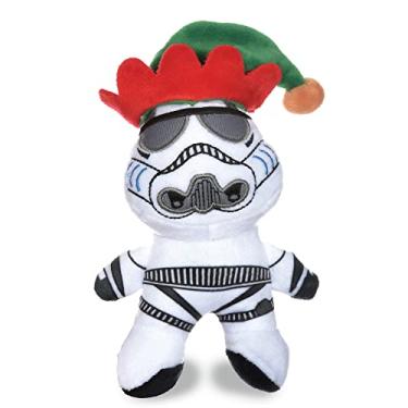 Imagem de Star Wars Brinquedo para cães Storm Trooper para férias | Brinquedo de mastigar para cães com elfo e tempestade trooper | Brinquedo de pelúcia para cães de 15 cm