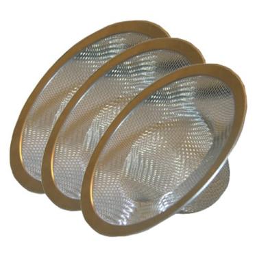 Imagem de LASCO 03-1388 Coadores em forma de copo de malha de aço inoxidável em três tamanhos Lavatório e Banho