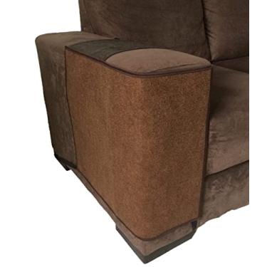 Imagem de Arranhador para gatos e protetor do braço do sofá tamanho 50 x 70cm - par - cor Marrom