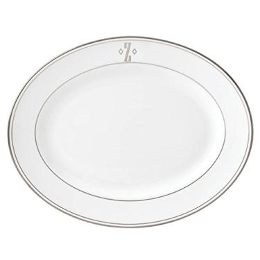 Imagem de Lenox Prato de jantar com monograma de bloco de platina Federal, Z