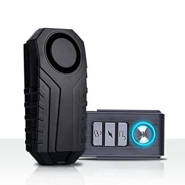 Imagem de Alarme de bicicleta atualizado à prova d'água com controle remoto, alarme elétrico de roubo de porta de bicicleta, antifurto eBike 113dB alto, sensibilidade ajustável, acessórios de scooter sensores