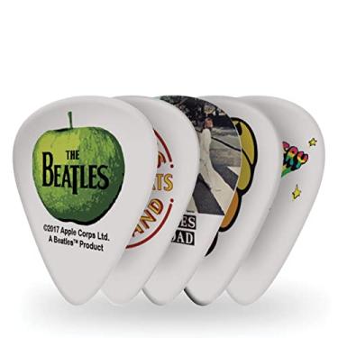 Imagem de Palhetas para guitarra D'Addario Accessories Beatles, colecionáveis dos álbuns dos Beatles, pacote com 10, calibre leve