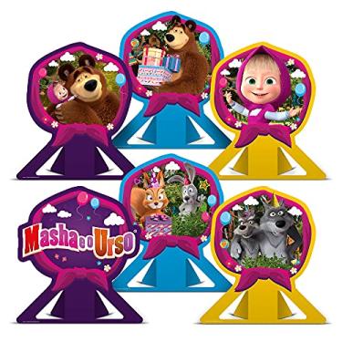 Imagem de Regina Festas Decoração de Mesa Masha e o Urso Classic 06 un. - Decoração de Mesa, Criança, Multicor