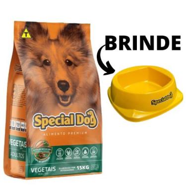 Imagem de Ração Para Cães Adultos Special Dog Vegetais 15Kg + Comedouro (Brinde)